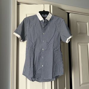 Michael Kors blue and white button down